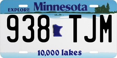 MN license plate 938TJM