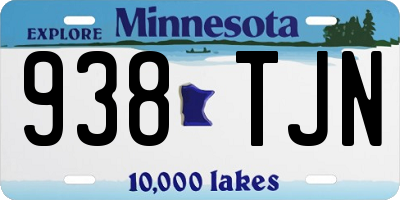 MN license plate 938TJN