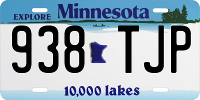 MN license plate 938TJP