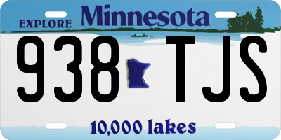 MN license plate 938TJS