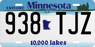 MN license plate 938TJZ