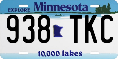MN license plate 938TKC