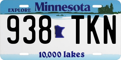 MN license plate 938TKN