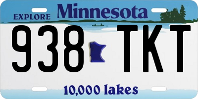 MN license plate 938TKT