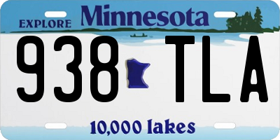 MN license plate 938TLA