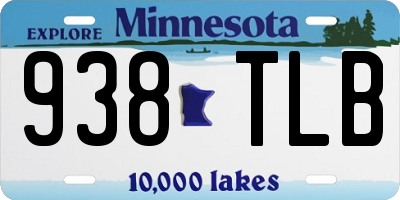 MN license plate 938TLB