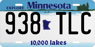 MN license plate 938TLC
