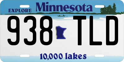 MN license plate 938TLD