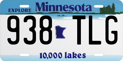 MN license plate 938TLG
