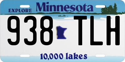 MN license plate 938TLH