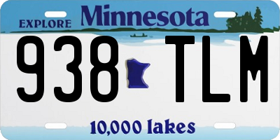 MN license plate 938TLM