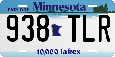 MN license plate 938TLR
