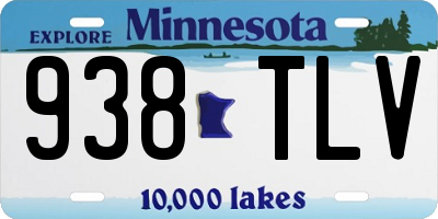 MN license plate 938TLV