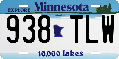 MN license plate 938TLW