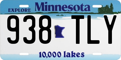 MN license plate 938TLY