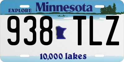 MN license plate 938TLZ