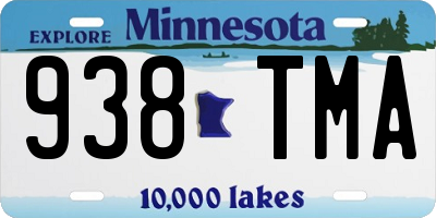 MN license plate 938TMA