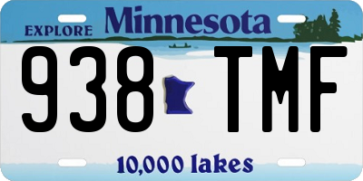 MN license plate 938TMF