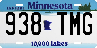MN license plate 938TMG