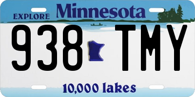 MN license plate 938TMY