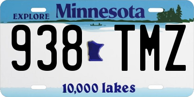 MN license plate 938TMZ
