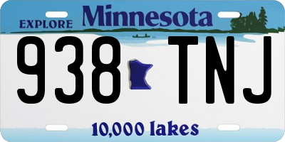MN license plate 938TNJ