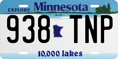 MN license plate 938TNP