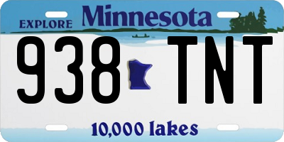 MN license plate 938TNT