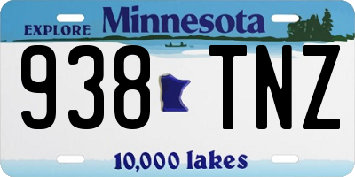 MN license plate 938TNZ