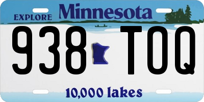 MN license plate 938TOQ