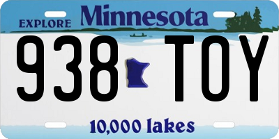 MN license plate 938TOY