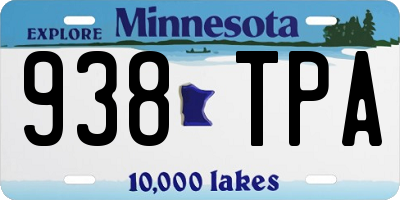 MN license plate 938TPA