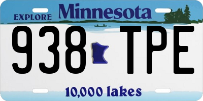 MN license plate 938TPE