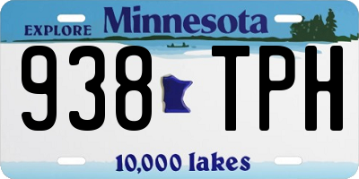 MN license plate 938TPH