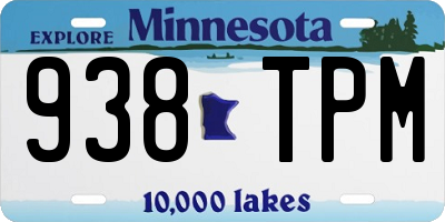 MN license plate 938TPM