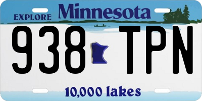MN license plate 938TPN