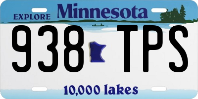 MN license plate 938TPS