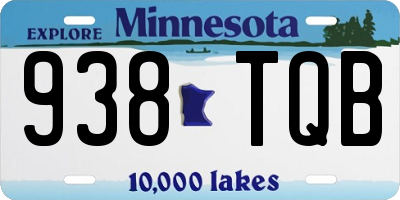 MN license plate 938TQB