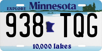 MN license plate 938TQG