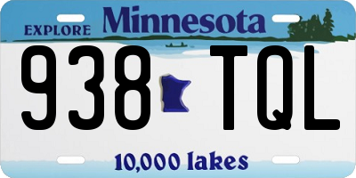 MN license plate 938TQL