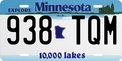 MN license plate 938TQM