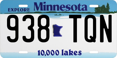 MN license plate 938TQN