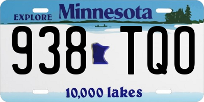 MN license plate 938TQO
