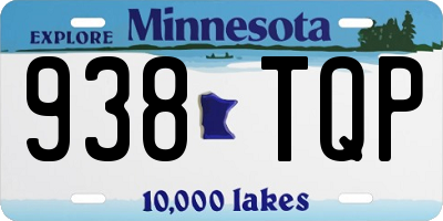 MN license plate 938TQP