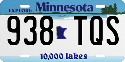 MN license plate 938TQS