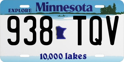 MN license plate 938TQV