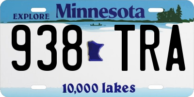 MN license plate 938TRA