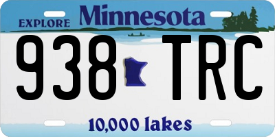 MN license plate 938TRC