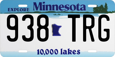 MN license plate 938TRG
