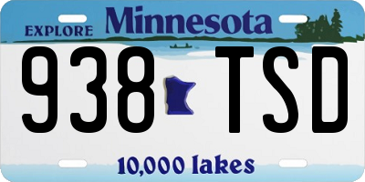 MN license plate 938TSD